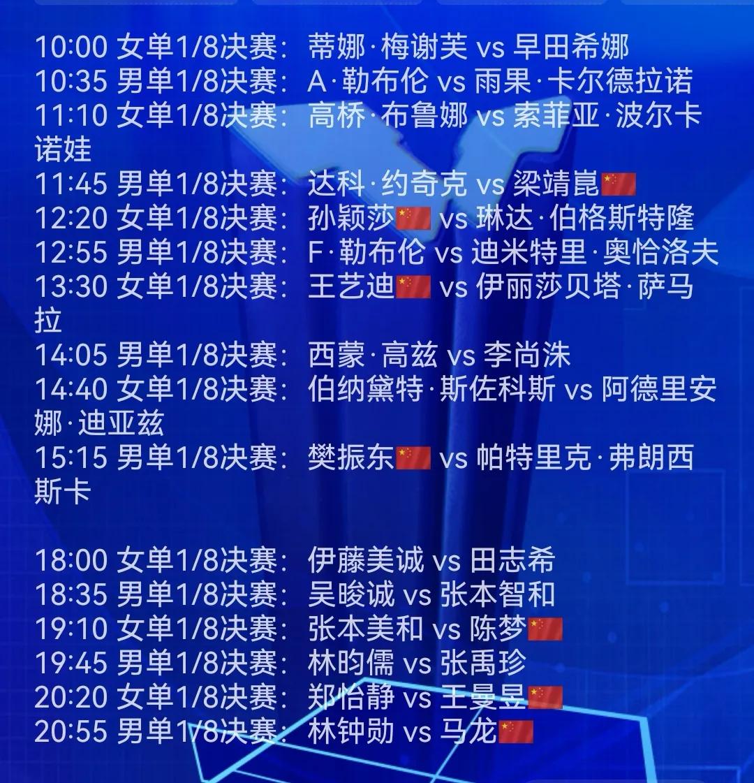 仁川冠军赛今天进入第二轮，国乒七位选手出场，三场比赛值得关注：

1、梁靖崑VS