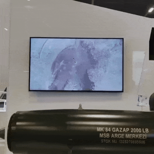 土耳其试射了其历史上威力最大的非核航空炸弹GAZAP，配备重约一吨的温压弹头。