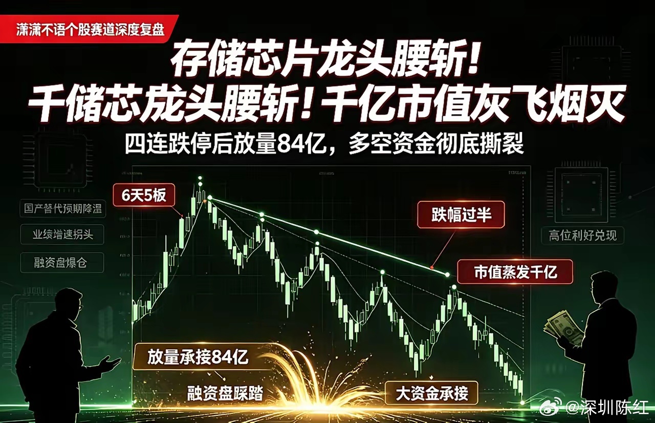 德明利开板成科技情绪风向标德明利：四个跌停毫无抵抗，股价腰斩，深套的人回本之路有