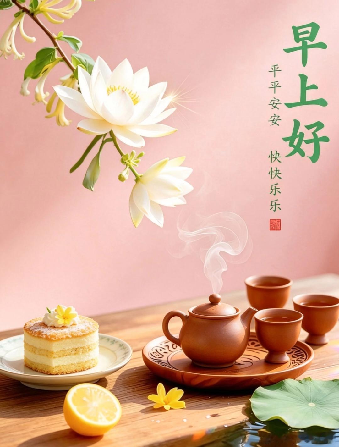 早安 早安！不必追赶日出，你自有你的节奏。 清晨的风会拂去昨日的疲惫， 新的一天