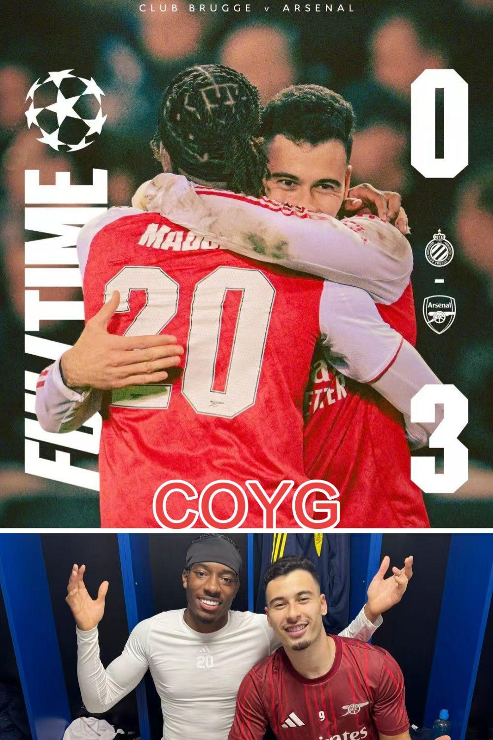 马杜埃凯完成双响，马丁内利世界波。
双方都浪费了不少机会，但我们实力方面还是高出