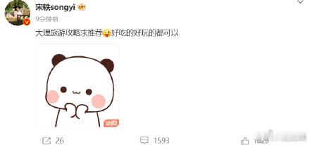 宋轶在线求大理旅游攻略  宋轶在线求推荐大理旅游攻略  最新微博动态：大理旅游攻