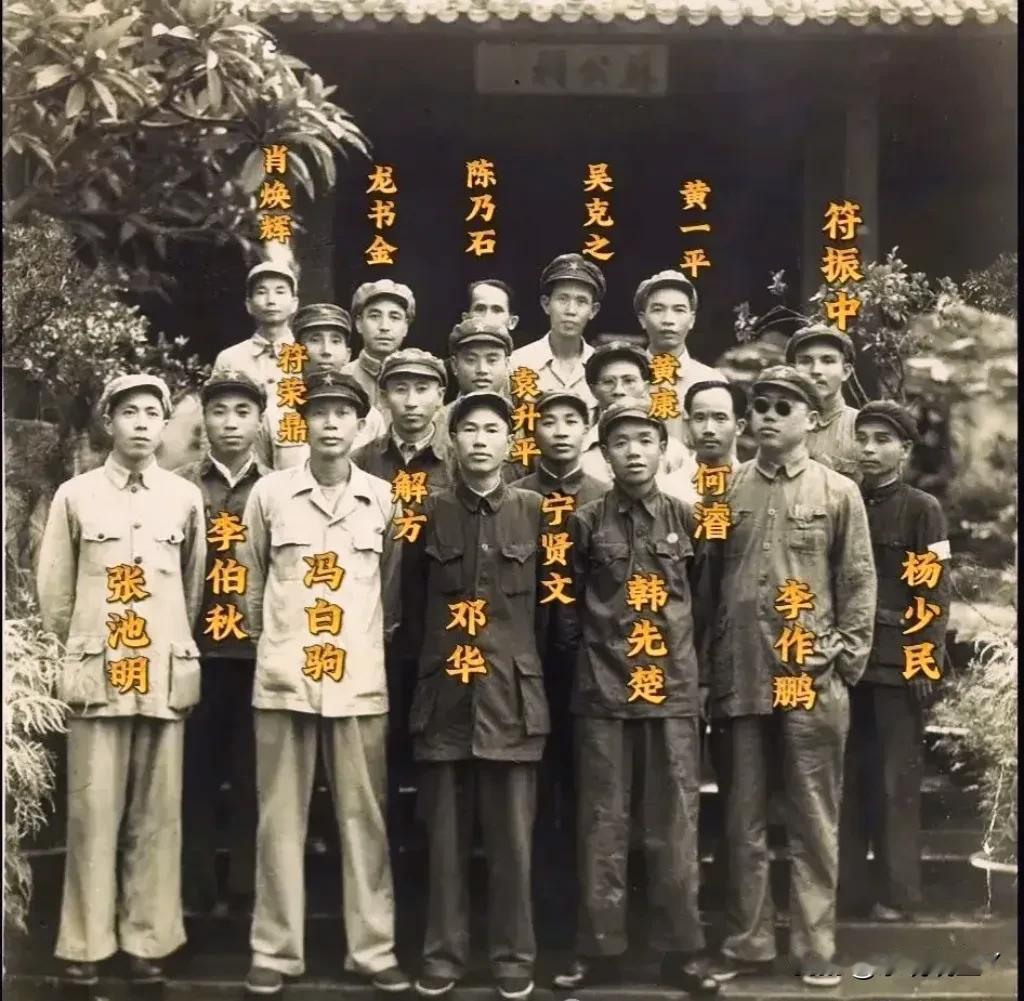 这才是他们真实的貌相，并非演员饰演的角色！这是1950年解放海南岛之后各将领在海
