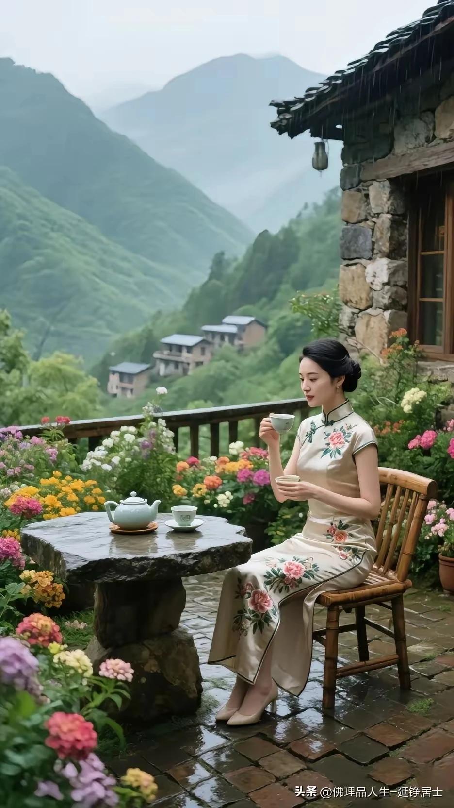 生来傲骨笑浮云，
 两袖清风不染尘。
 诗酒长歌弹岁月，
一杯清茶品春秋。