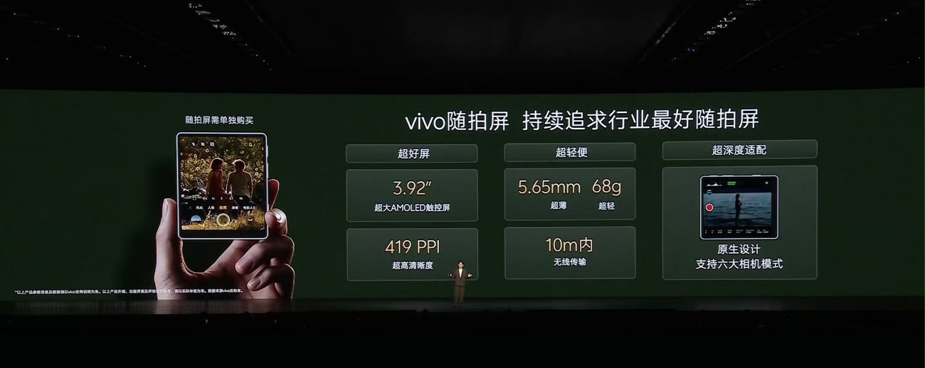 vivo 随拍屏3.92 英寸 OLED 方屏1180mAh5.65mm*68g