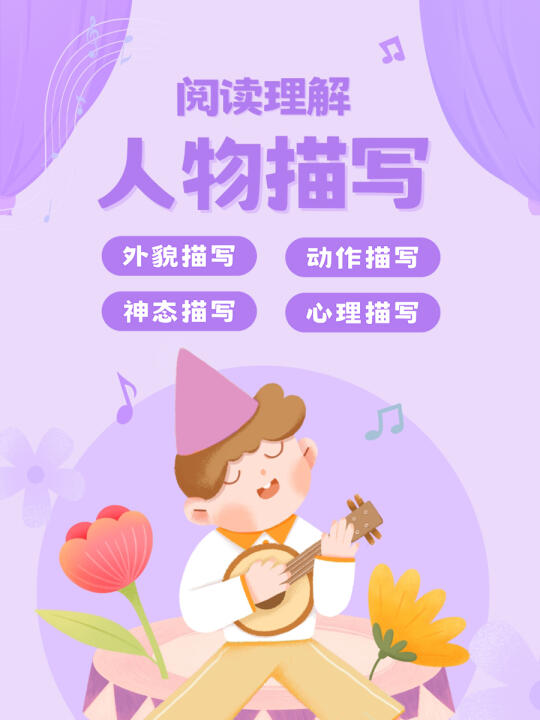 阅读理解人物描写，一篇教你全掌握！👌