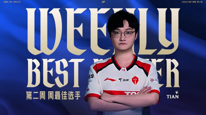 LPL周最佳阵容公布：Zuian、Tian、knight、JackeyLove、ON