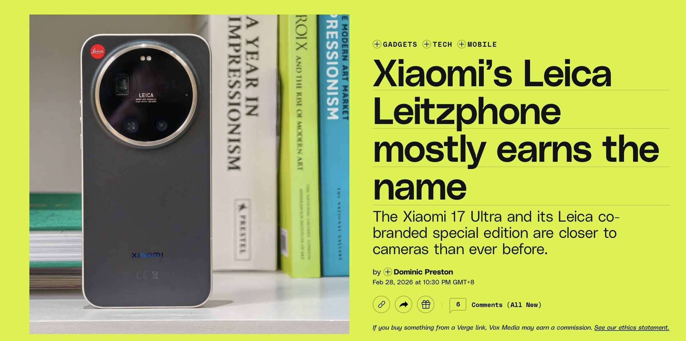 小米徕卡联名的新机在海外发布售价高达16000元。价格一出，没想到还收获了外媒超