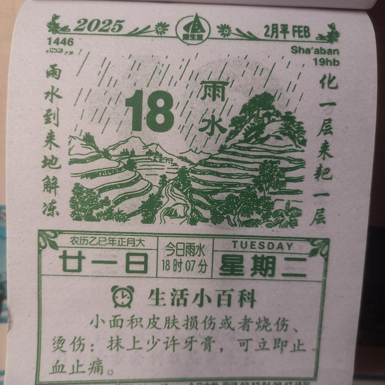 2025.2.18
今天是雨水
大地开始解冻
我也要走出温暖的煤火屋
去看看外面