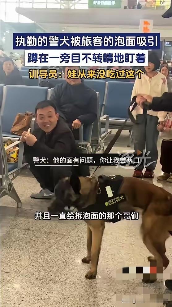 笑死人了，陕西西安，一男子在火车站候车时，觉得有点饿，便泡了桶泡面吃，没想到路过