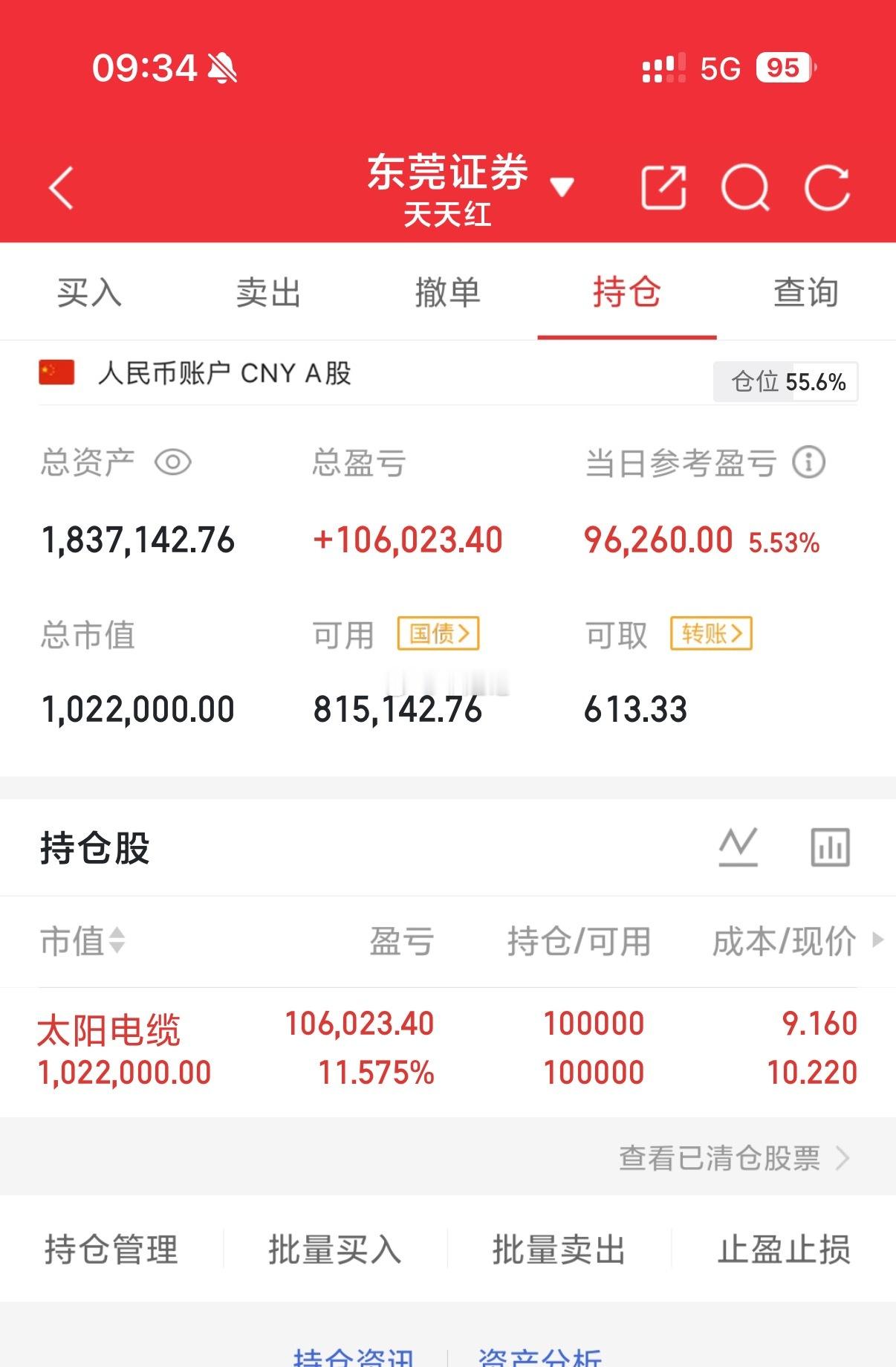 太阳电缆已减部分仓位出来
