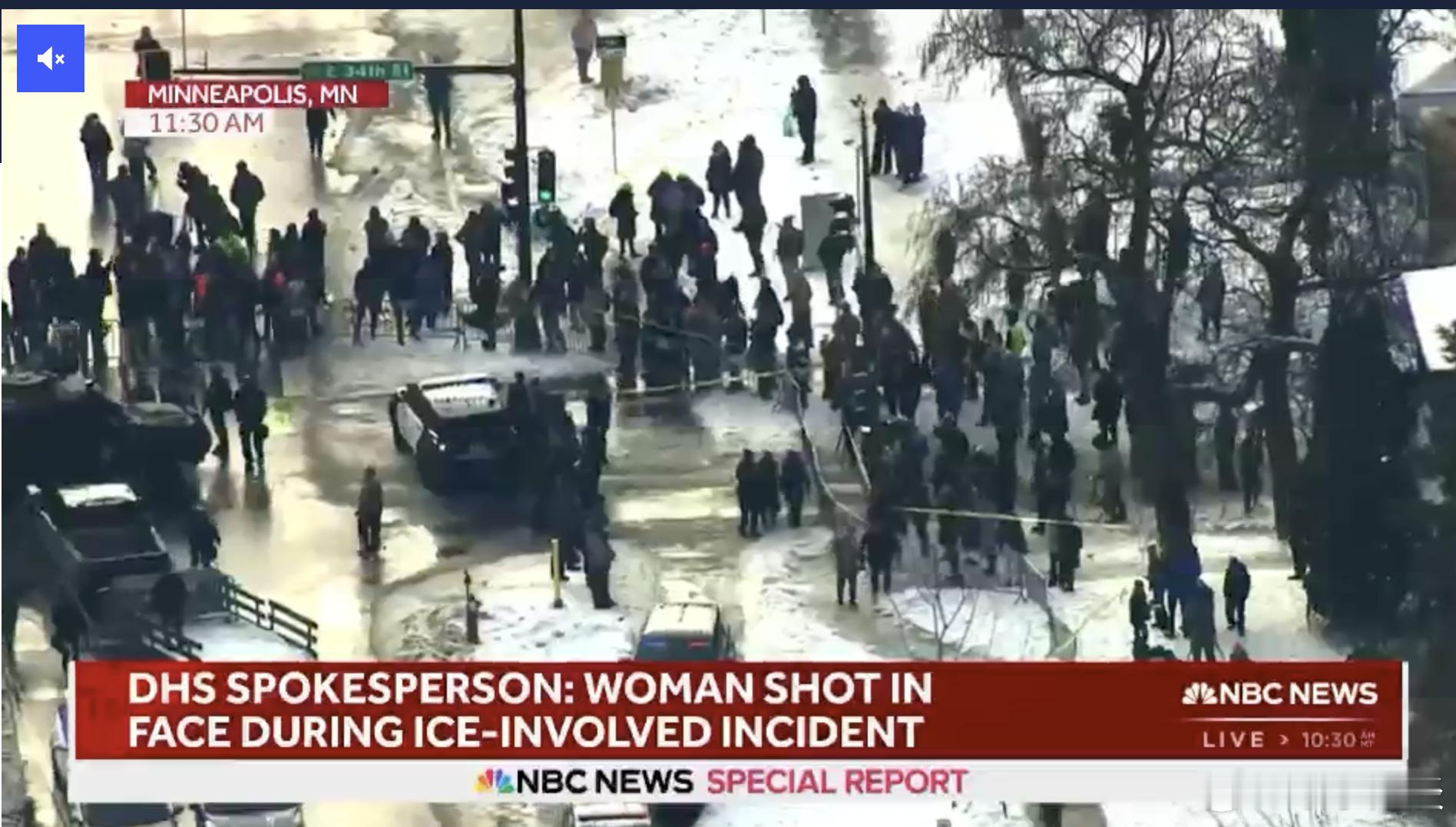 【美国ICE执法人员枪杀一名美国籍女司机】（NBC）美国国土安全部称，周三，在明