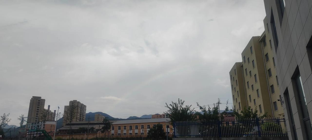 今年的彩虹🌈有点多，每次差不多都是太阳雨之后形成，预示着幸运的开始！