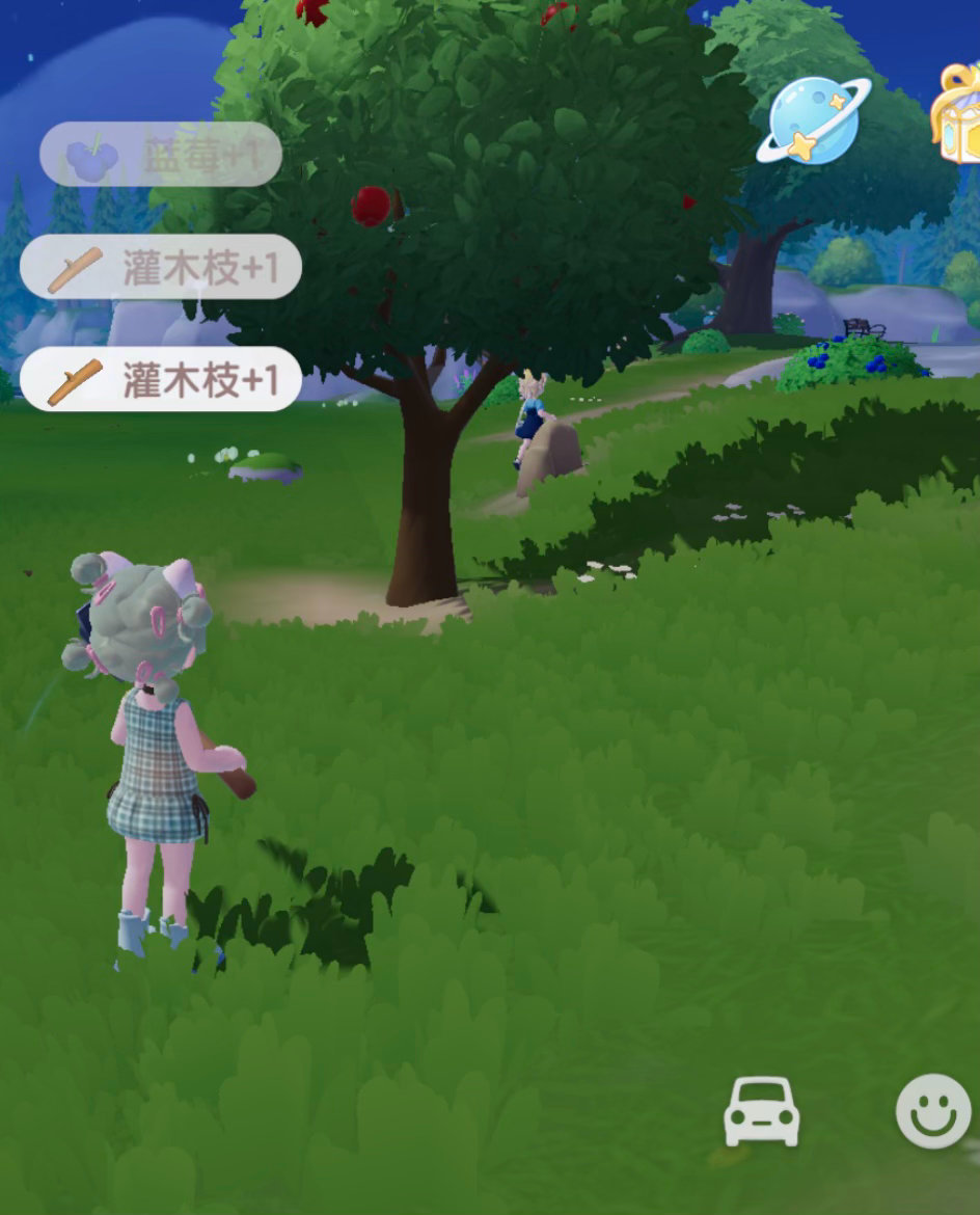 半夜莫名其妙摘蓝莓 居然远处也有个人跑来在摘哈哈哈哈 