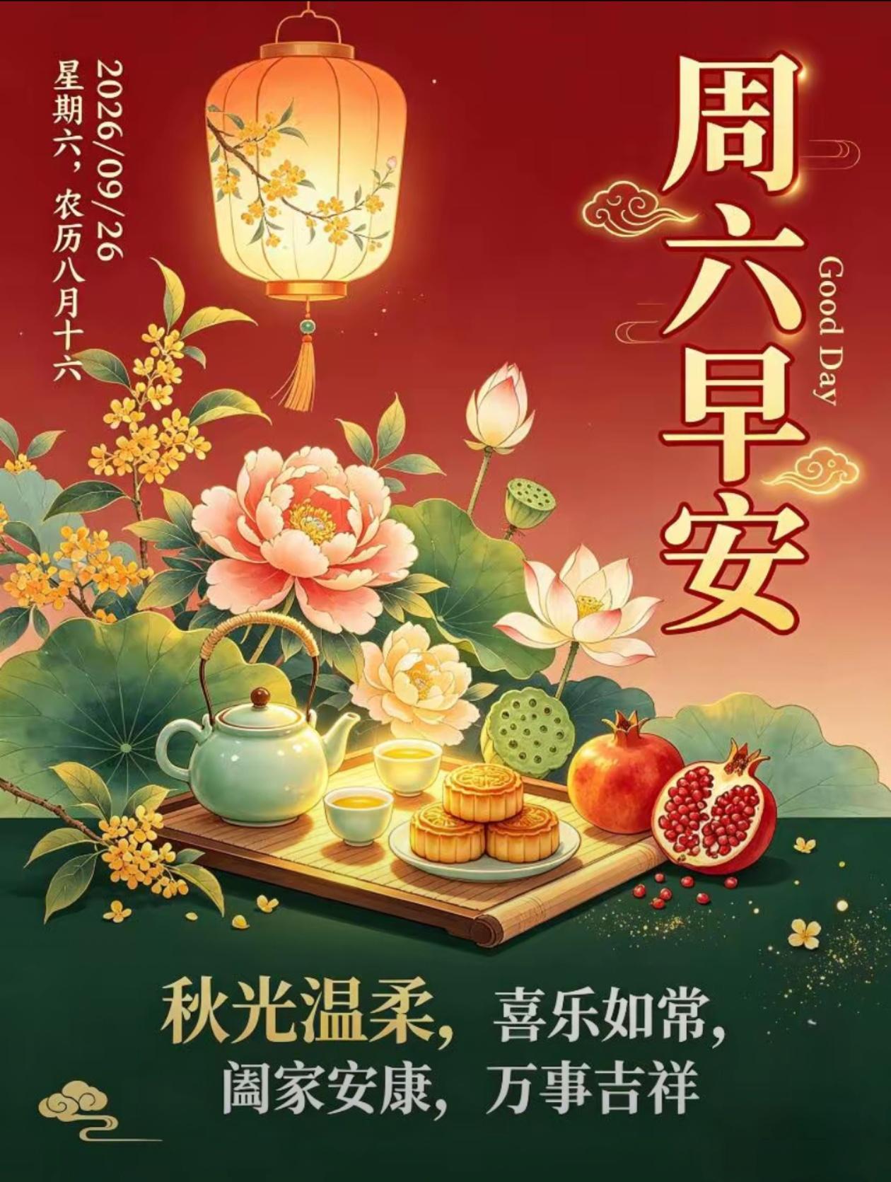 [福]2026./9月26日，双节呈祥，桂耀山河，盛世团圆[福]

🍁🏮双节