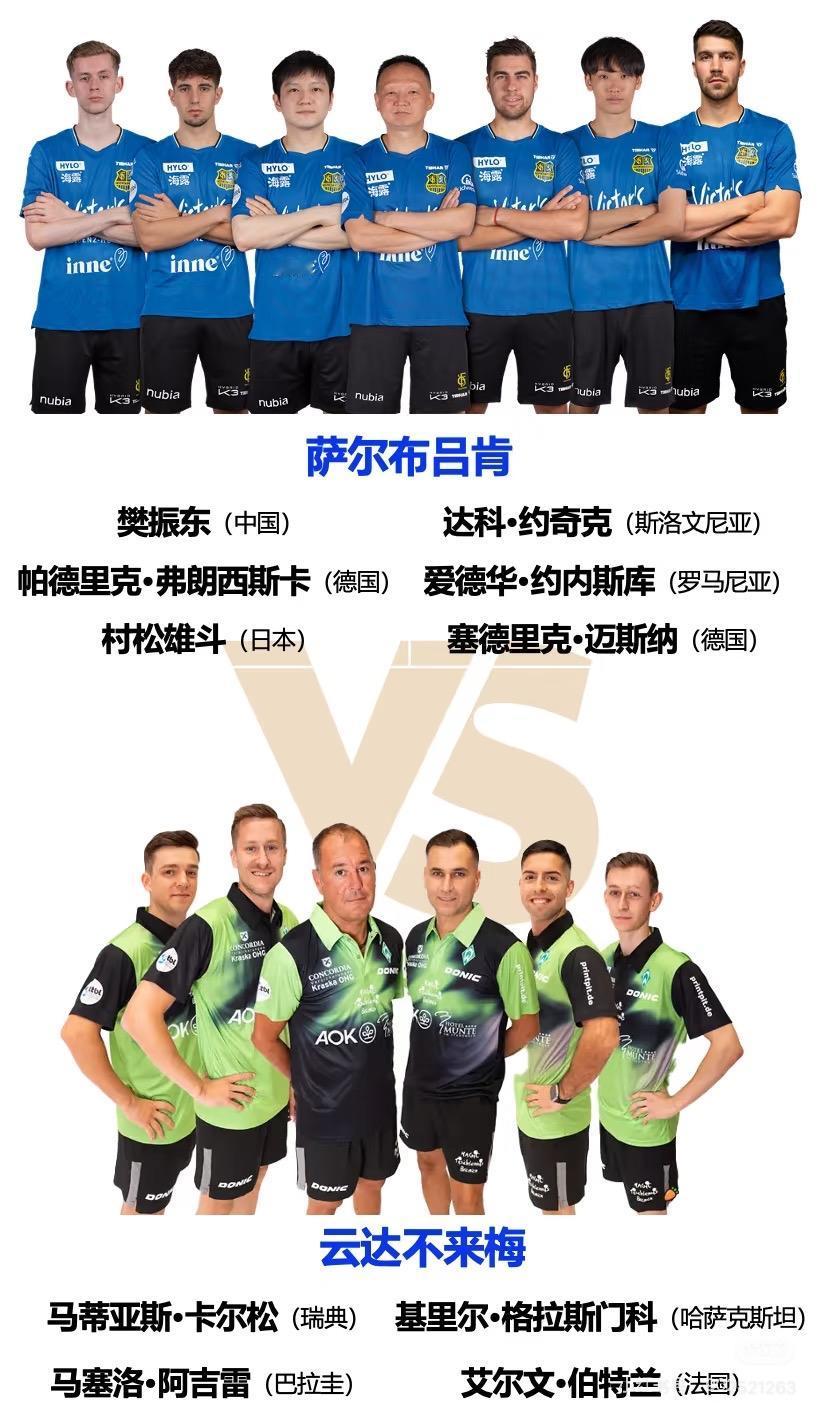 德甲半决赛，樊振东戴上久违的发带一单3:0阿吉雷复仇成功！
德甲半决赛萨尔布吕肯
