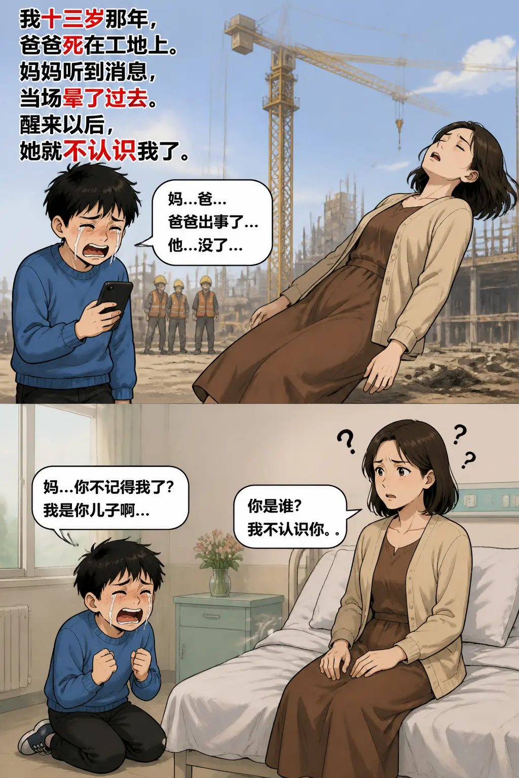 13岁辍学照顾疯娘，十年后婚礼上她突然清醒叫出儿子