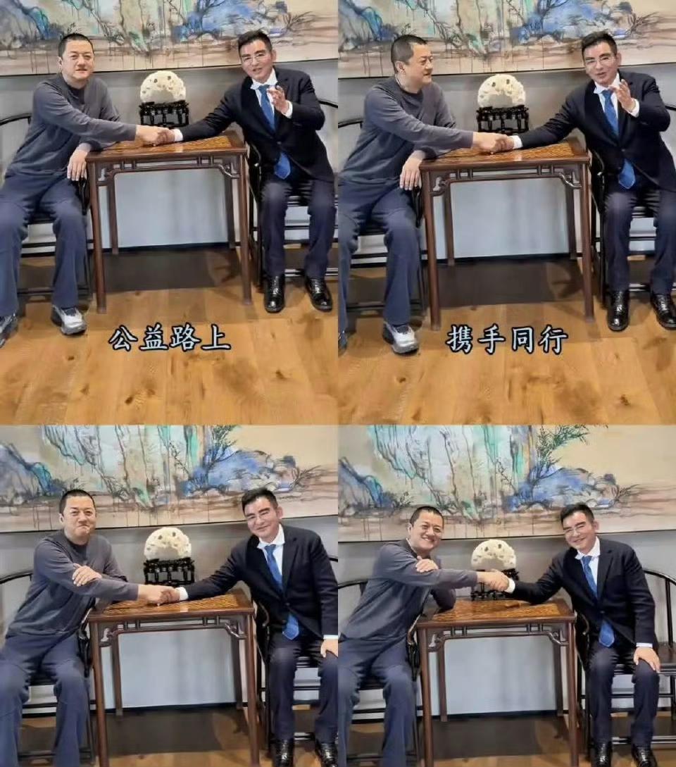 陈光标真的去北京找李亚鹏了，李亚鹏还很配合与陈光标合影拍照。陈光标这个速度够快的