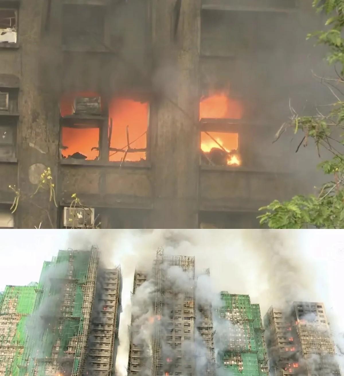 香港那场大火烧了五个小时，看得人心里发毛。
我们这边二三十年前就淘汰的竹脚手架，