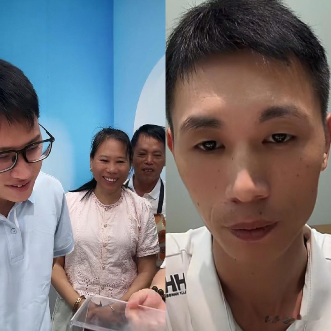 看看梁志辉，一个温暖的大男孩，认亲以来，从来没出现过负面消息。和原生家庭的爸爸妈