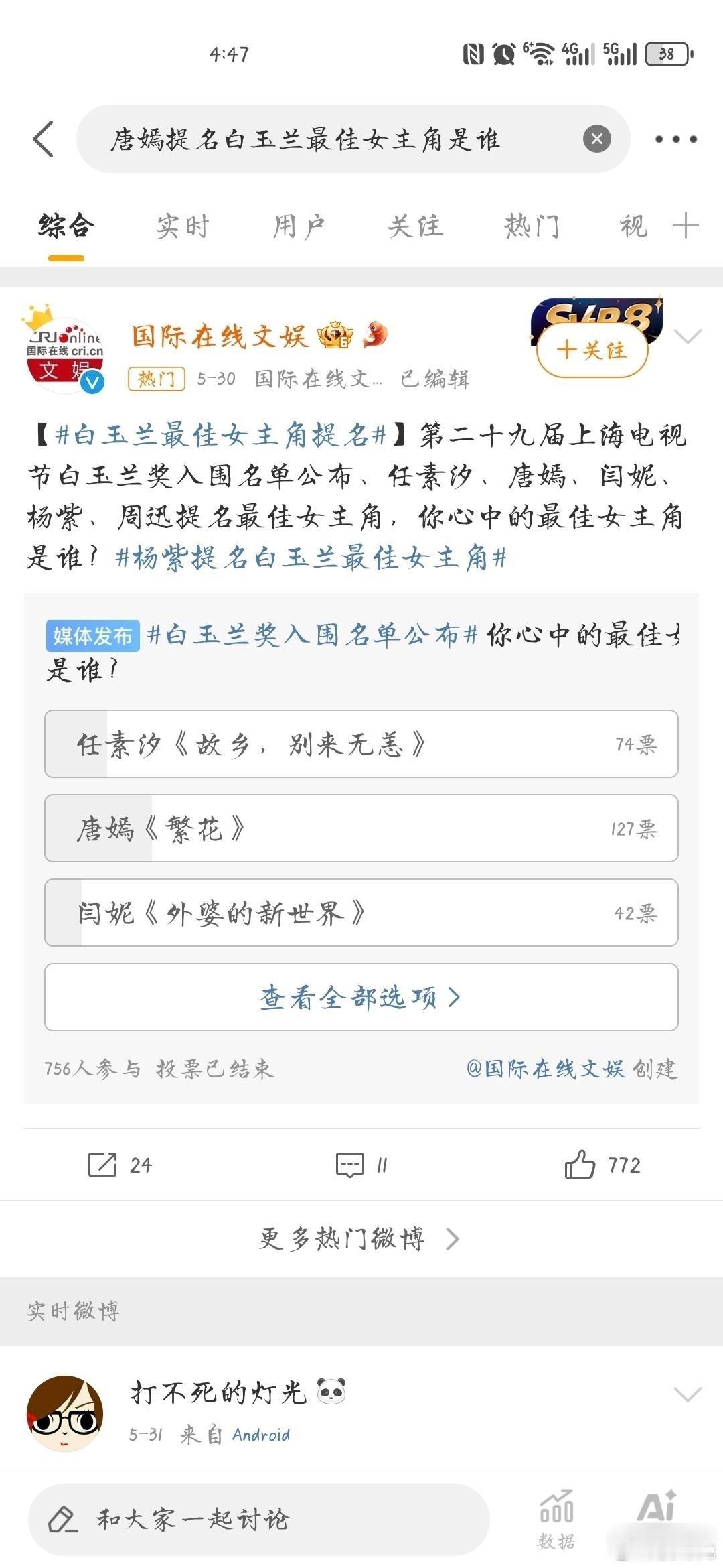 糖糖也不是一番女主啊，照样获得了女主的提名！脖子粉拿个一番主角胡搅蛮缠了这么久，