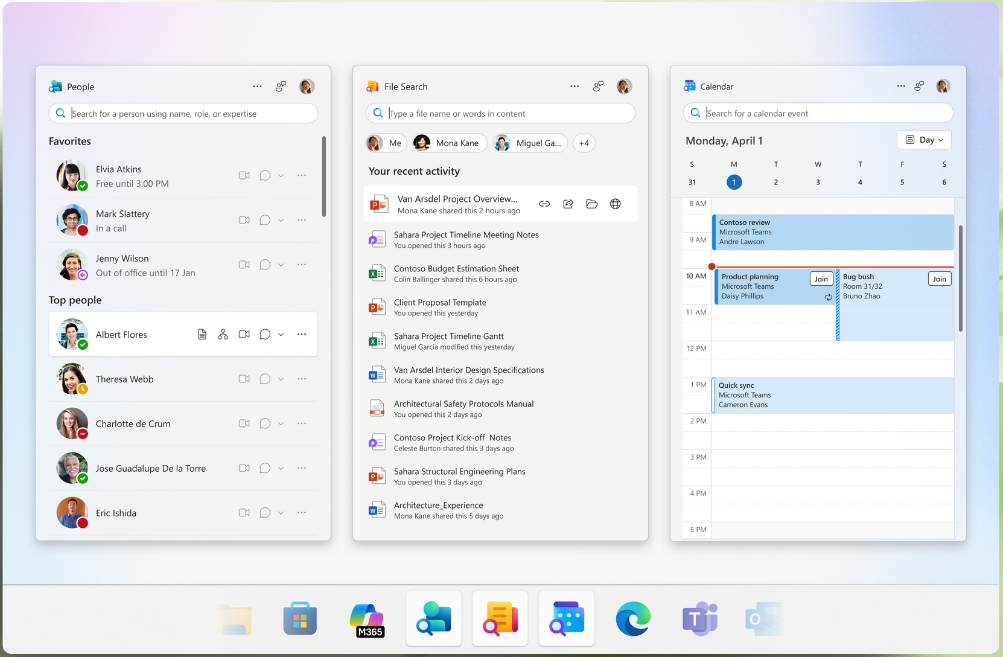 今天，微软宣布推出三款 Microsoft  365 Companion 应用套