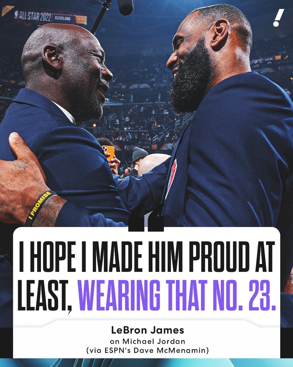 詹姆斯谈及乔丹：“我希望，至少我穿着那件23号球衣，能让他感到骄傲。”火箭vs湖