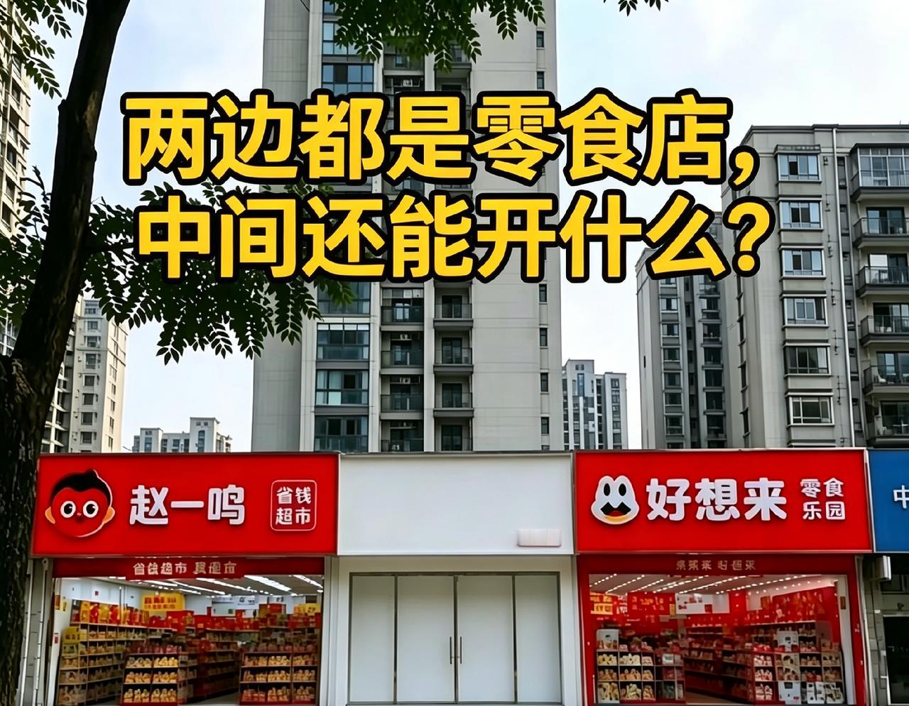 朋友大半夜发来灵魂拷问：两边都是零食店，中间空铺到底开啥能活下去？