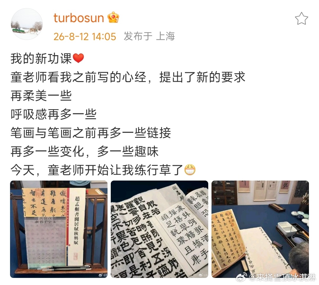 孙俪新功课练行草孙俪练行草 孙俪新功课练行草，可以的 