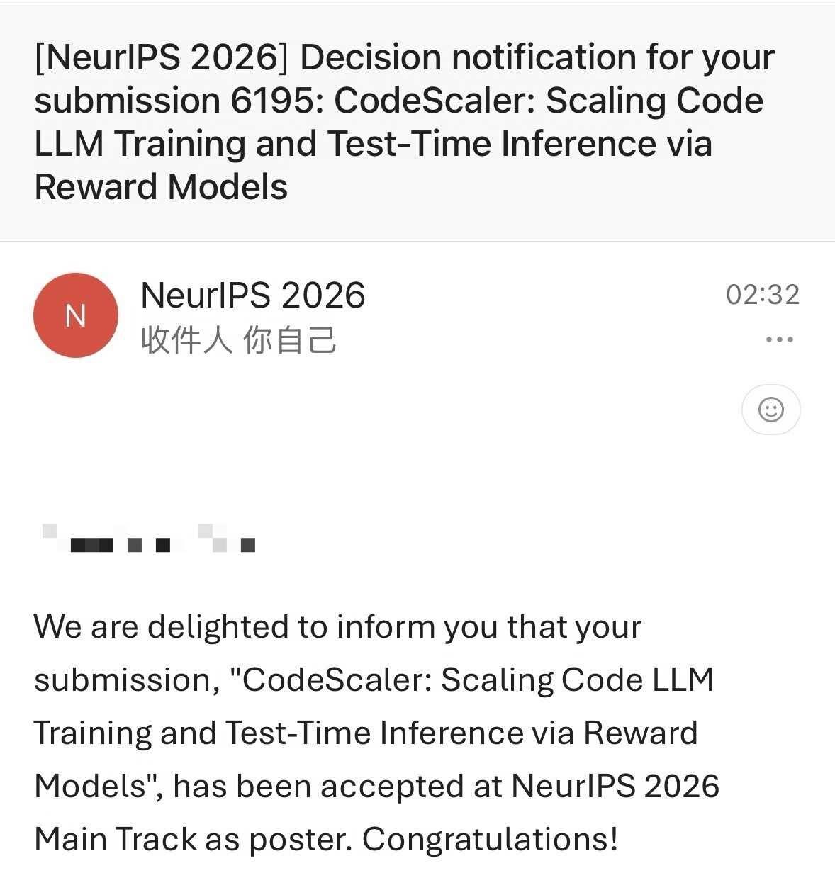 中秋NeurIPS +1 🥮
还很值得开心的一件事，在完全auto resea