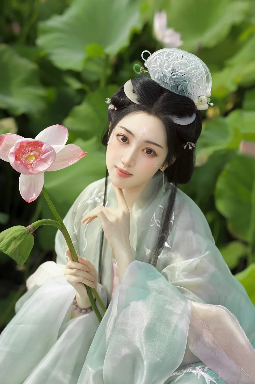 涉江而过，芙蓉千朵