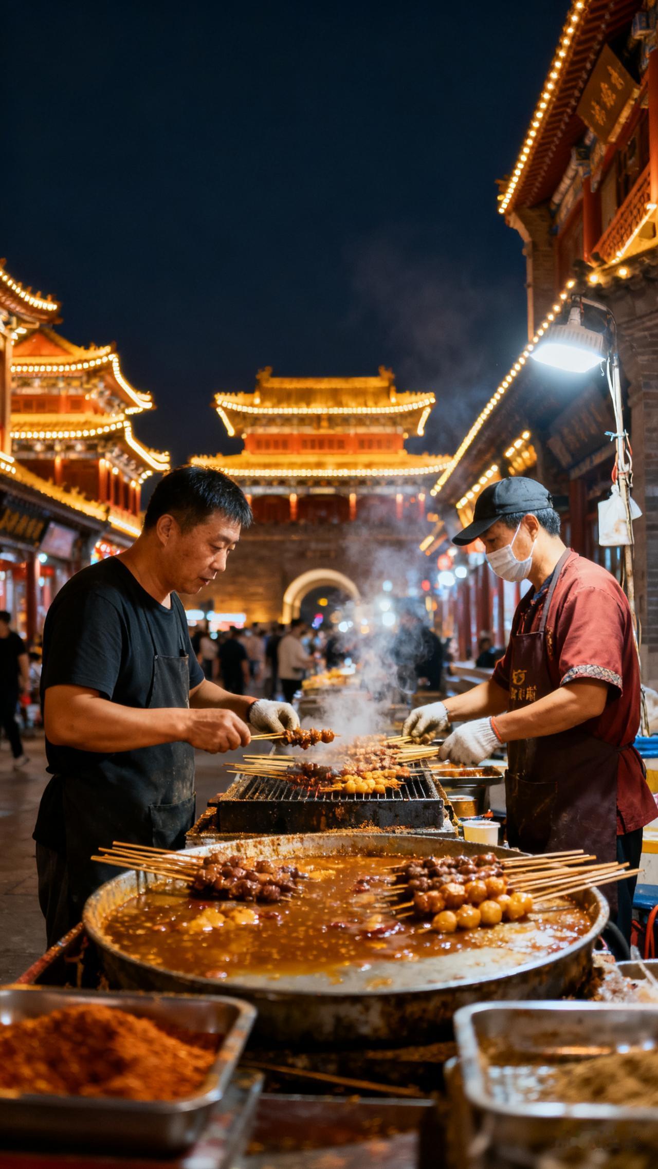 分享我这周有趣的事：3. 西大街的烟火气太绝了！非遗美食配古建灯火，逛吃逛吃的快