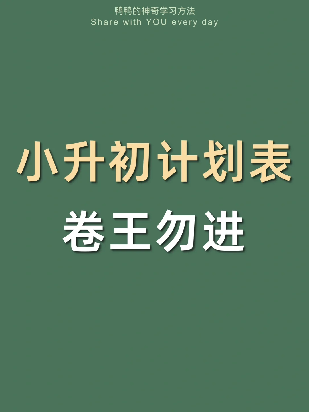 🔥小升初学习法㊙️偷偷逆袭学霸太太太爽了！