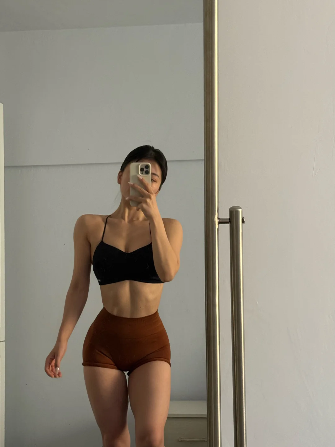 168 | 60kg 咖色健身服真的好看🤎