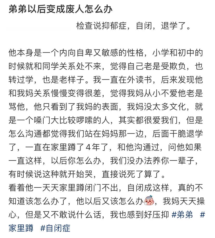 弟弟以后变成废人怎么办 ​​​