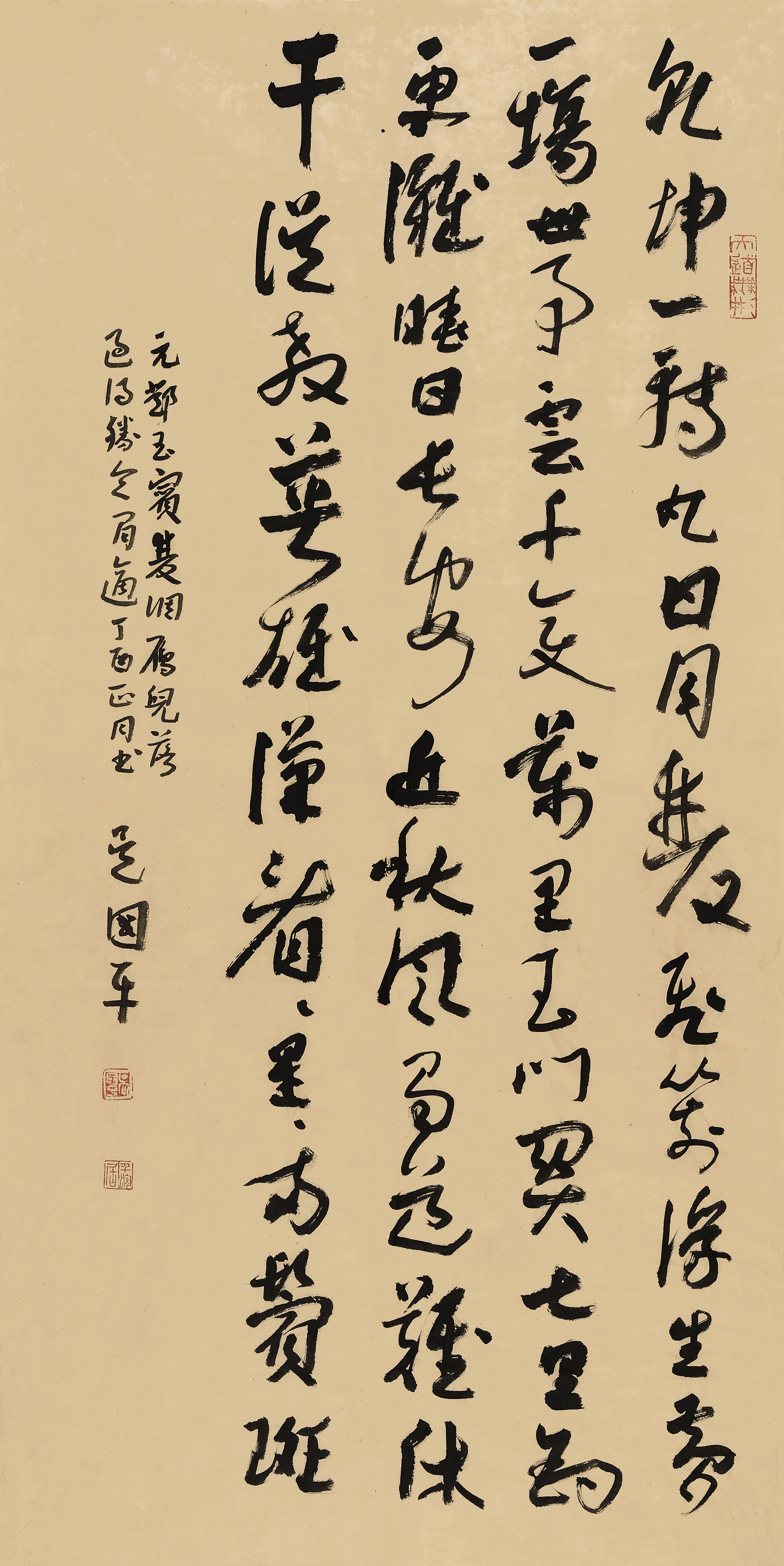 《笔墨行吟·古今对话》吴国平的行草，笔势如行云流水，又似塞外风沙席卷。他以笔墨为