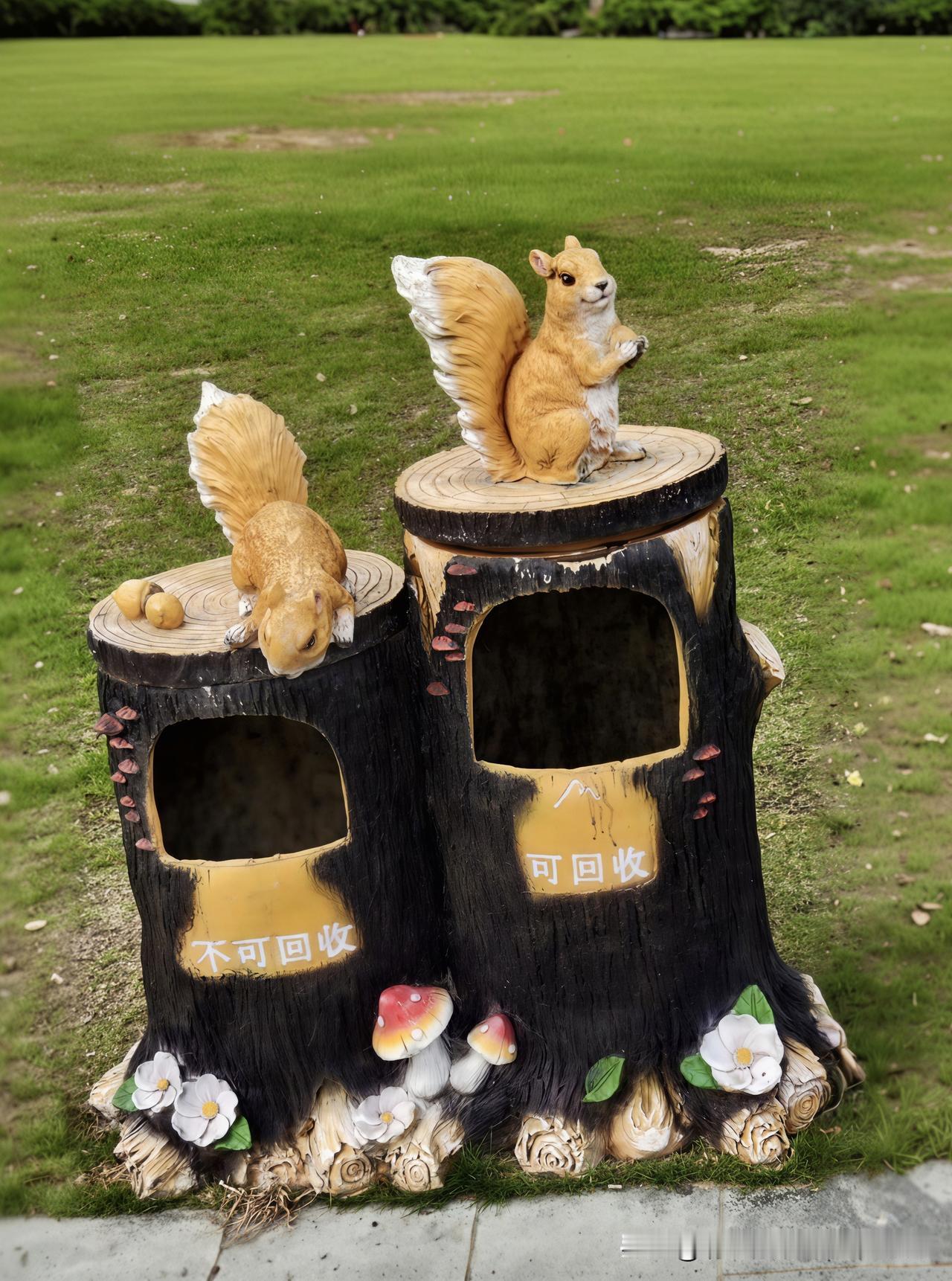 分享一张最近随手拍的照片 别让垃圾迷路，和小松鼠一起，把美好留在公园