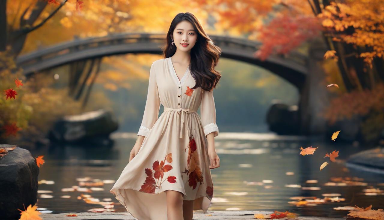 我弯腰拾起一片最为耀眼的黄叶，它的脉络清晰可见，如同时间的印记，深深浅浅，记录着