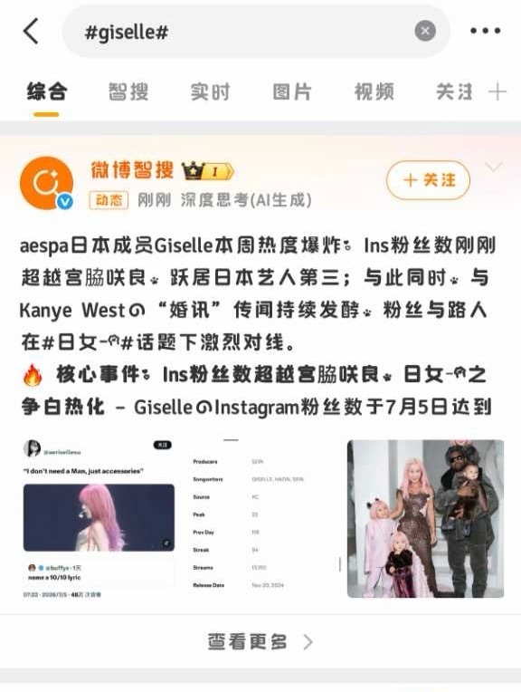 如何看待giselle智搜都是宫脇咲良粉丝的拉郎内容 