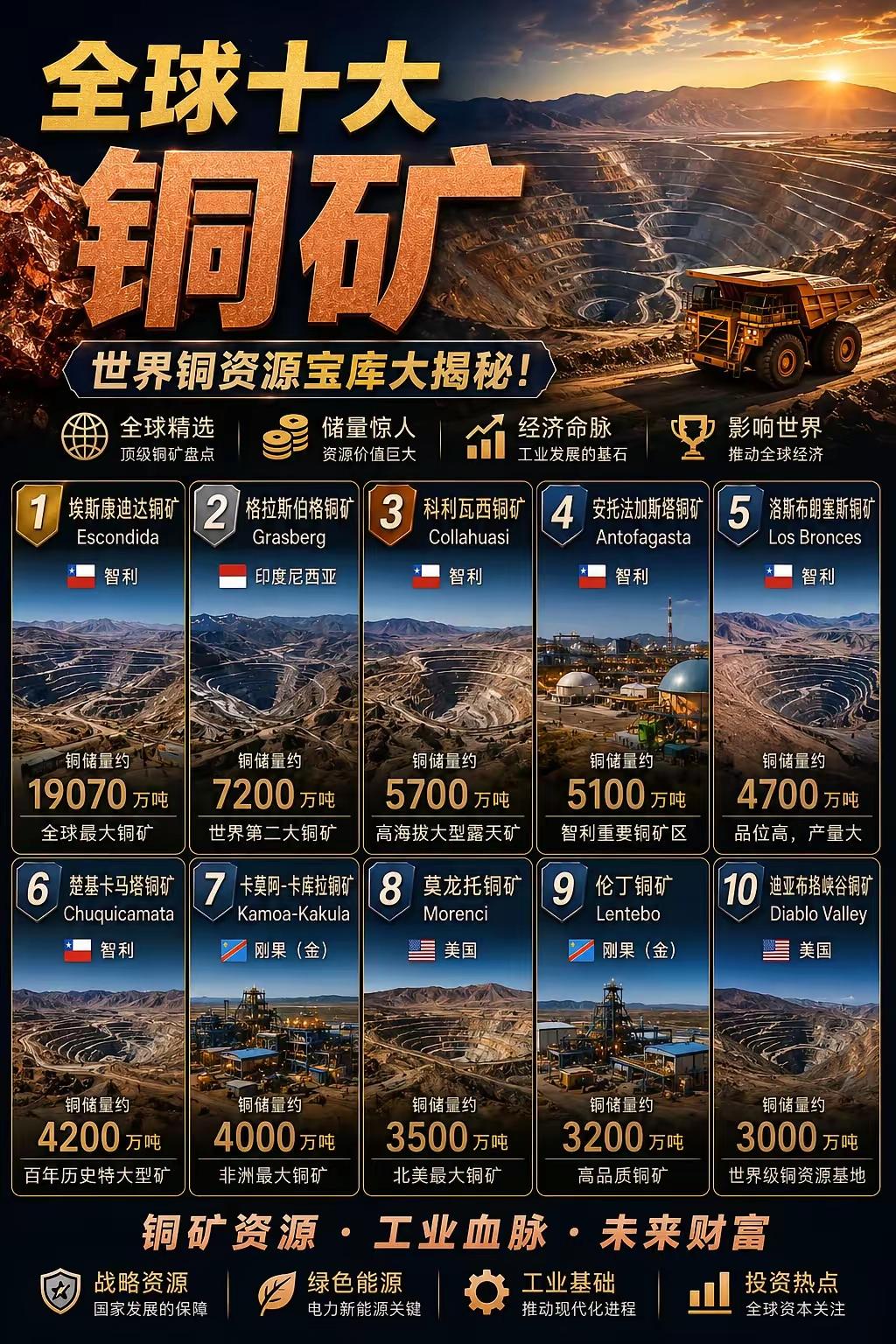 全球铜矿格局大变！谁才是未来真正的工业王者？
 
巴菲特曾说：“大宗商品，是对抗