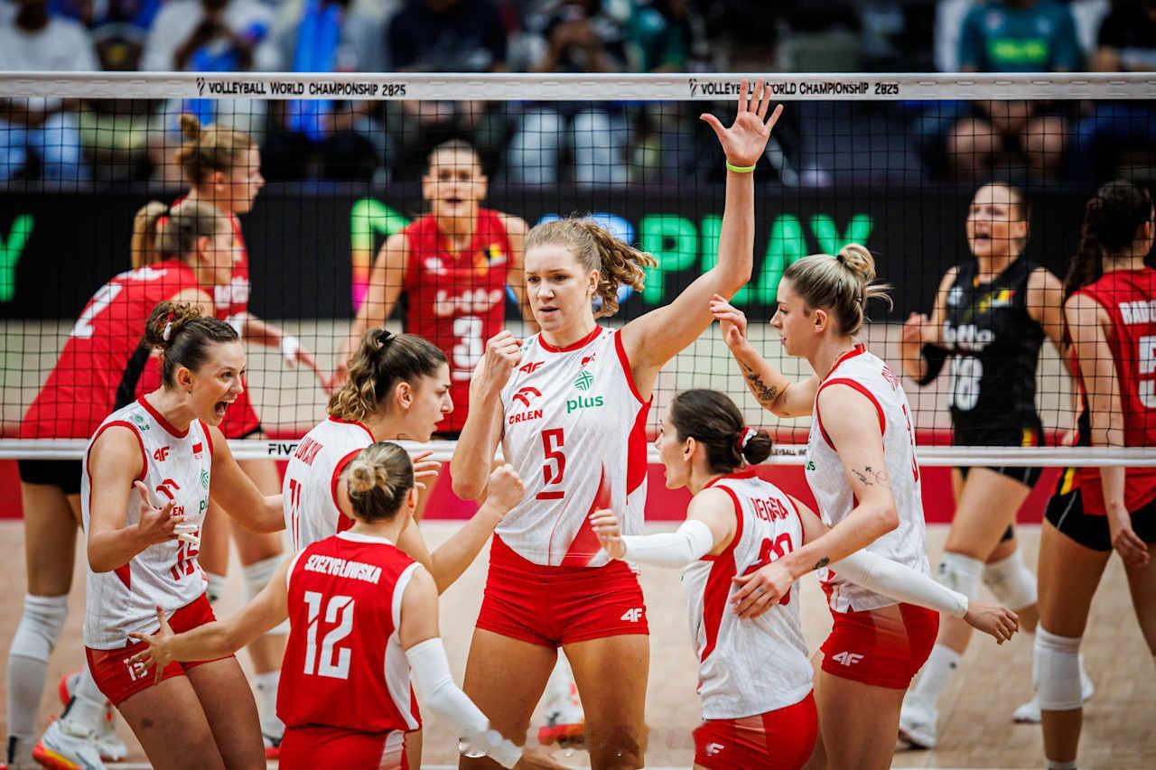 【女排世锦赛波兰3-2力克比利时 晋级八强】2025女排世锦赛 8月30日泰国曼