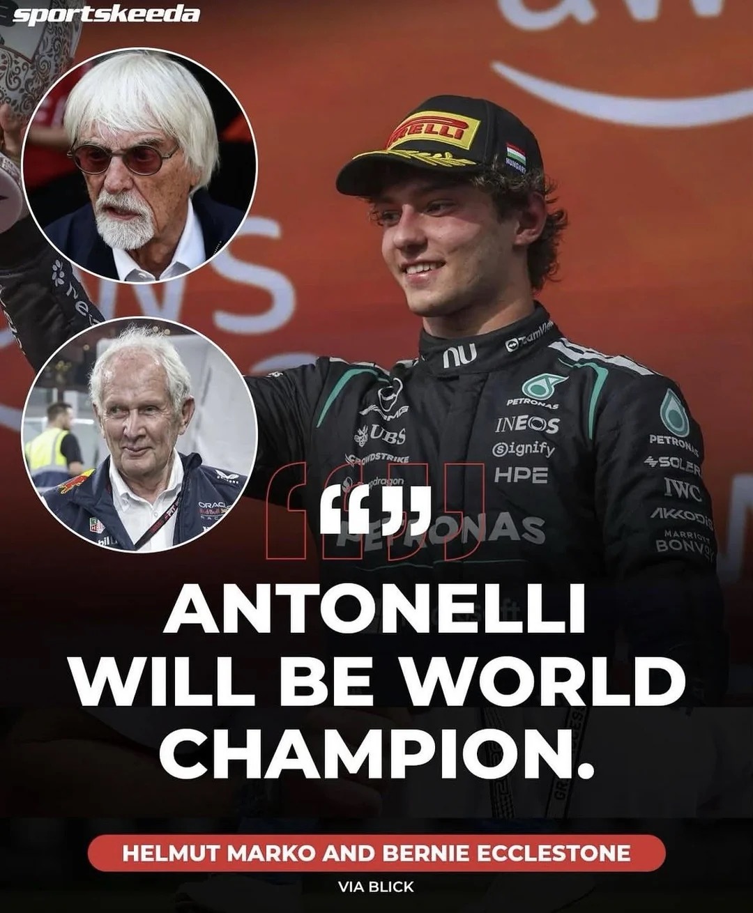 伯尼和马科都认为安东内利会成为2026年的F1世界冠军🏆你觉得呢？ 