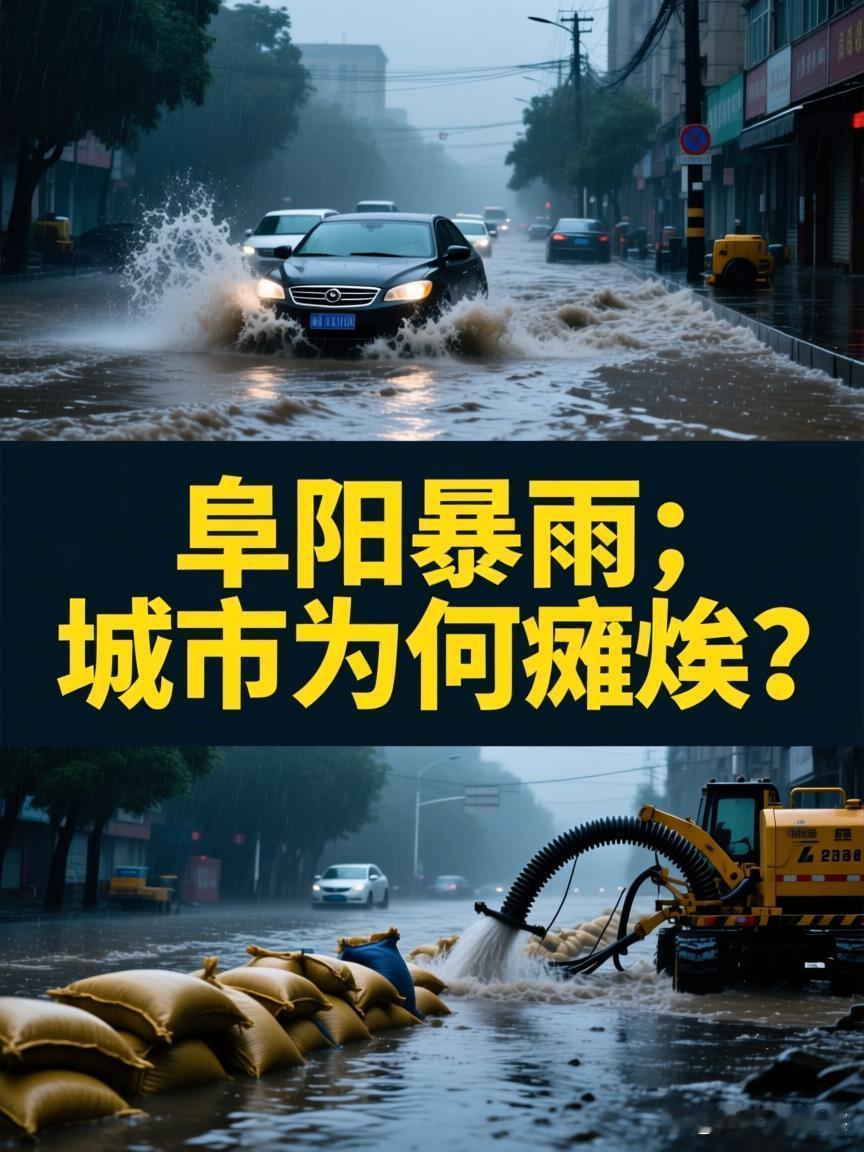 阜阳这场暴雨真是“精准打击”🫨。两小时内降到243毫米，听起来像老天直接把半个