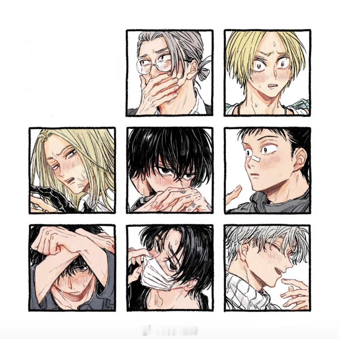 男神们害羞⁄(⁄ ⁄•⁄ω⁄•⁄ ⁄)⁄起来太可爱啦但是老板怎么不是XXL版（?