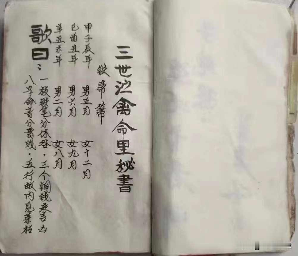 《三世演禽命理秘書》[烟花]好书推荐民国二十三年，老命理大师手抄一厚册（160多