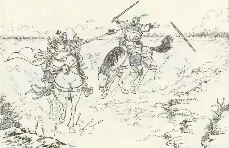 猛将军四闯连营，早已是疲惫不堪，但仍然奋勇向前。昆阳王、颍阳王传令放箭...