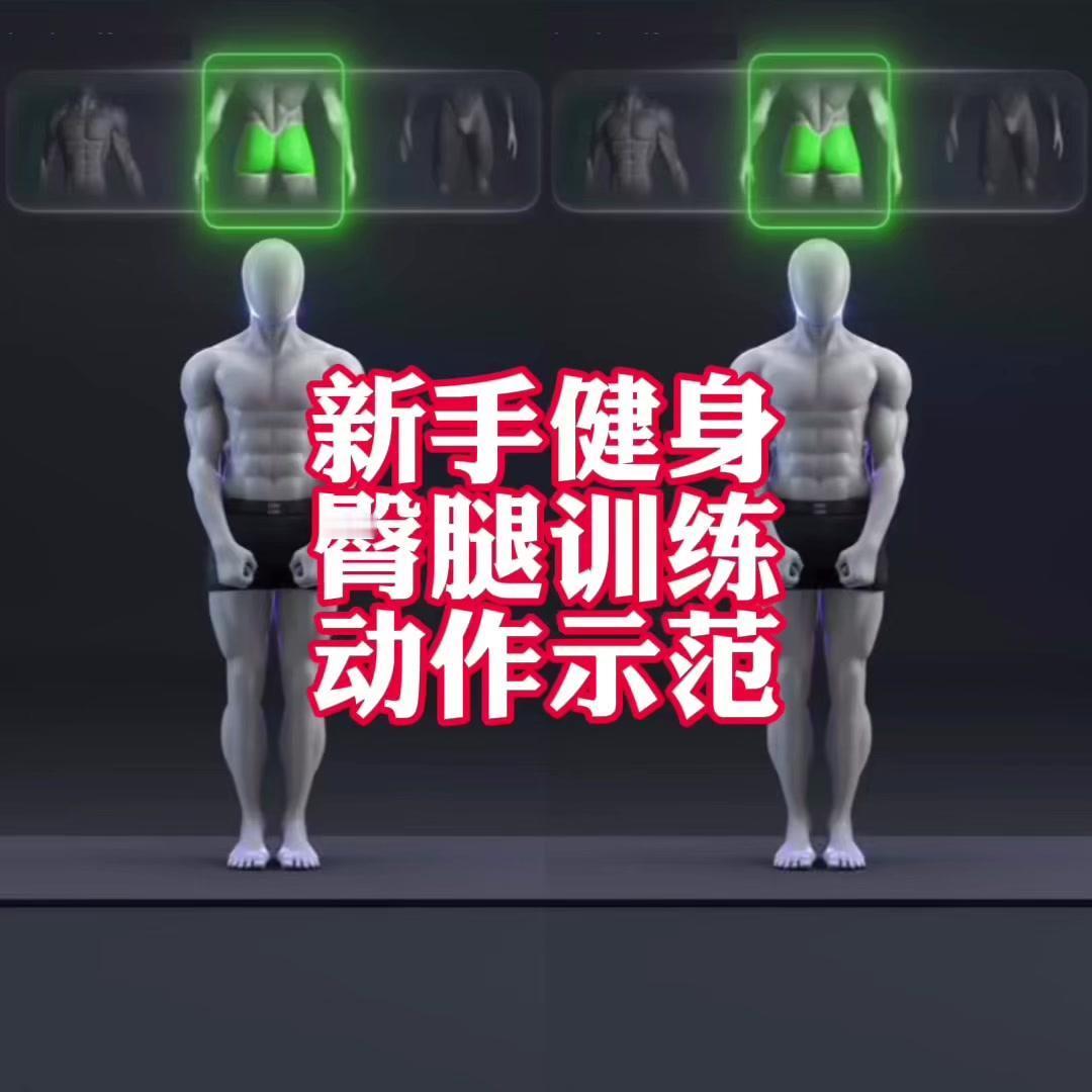 🏋️新手总练不对？3个臀腿动作帮你找对发力点！
1️⃣深蹲别做错：标准深蹲要屈