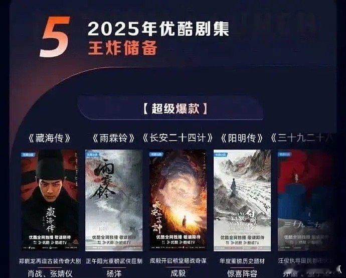 👖选的2025年剧王片单5部🈶《藏海传》《雨铃霖》《长安二十四计》《阳明传》