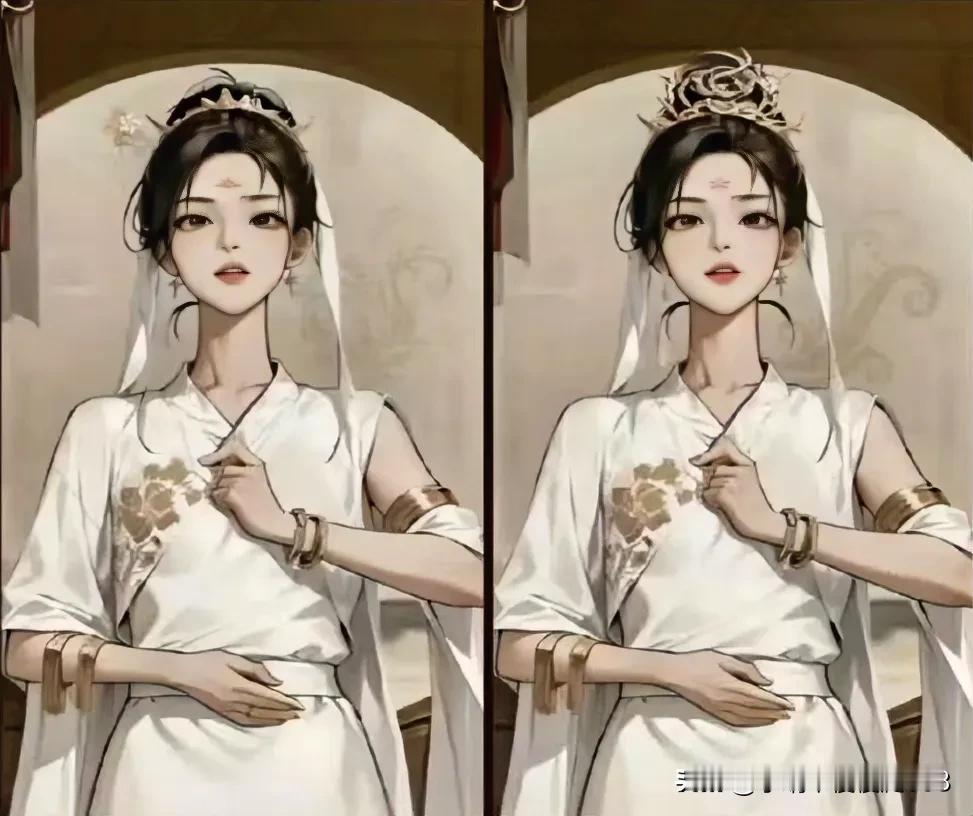 新娘考眼力
眼力好能找到1 2处不同[灵光一闪]