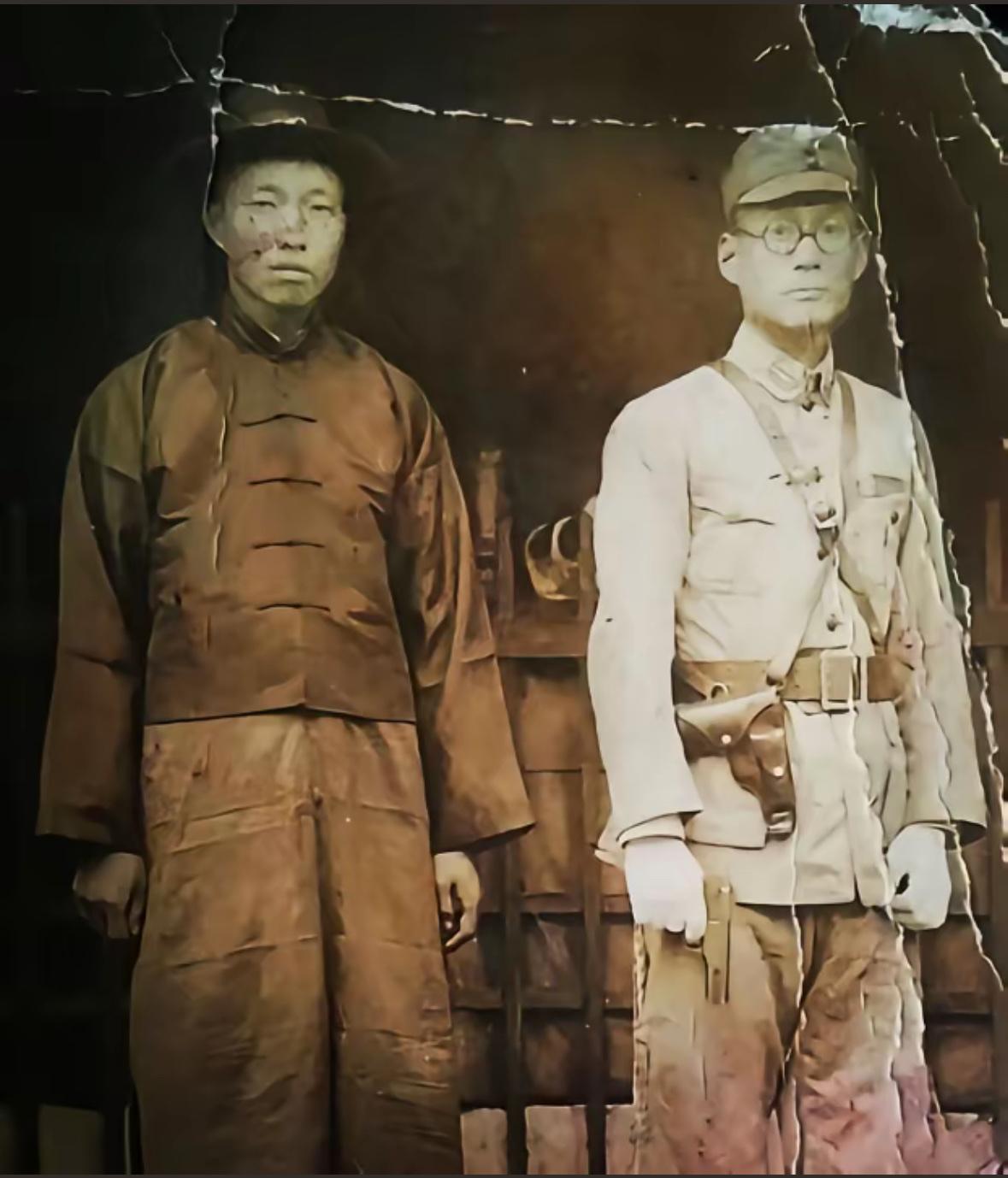 在民族生死存亡之际，他们放下个人恩怨，杀父之仇烟消云散！照片左为何成梁，是新四军